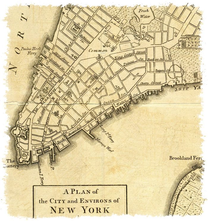 Map of Colonial New York City